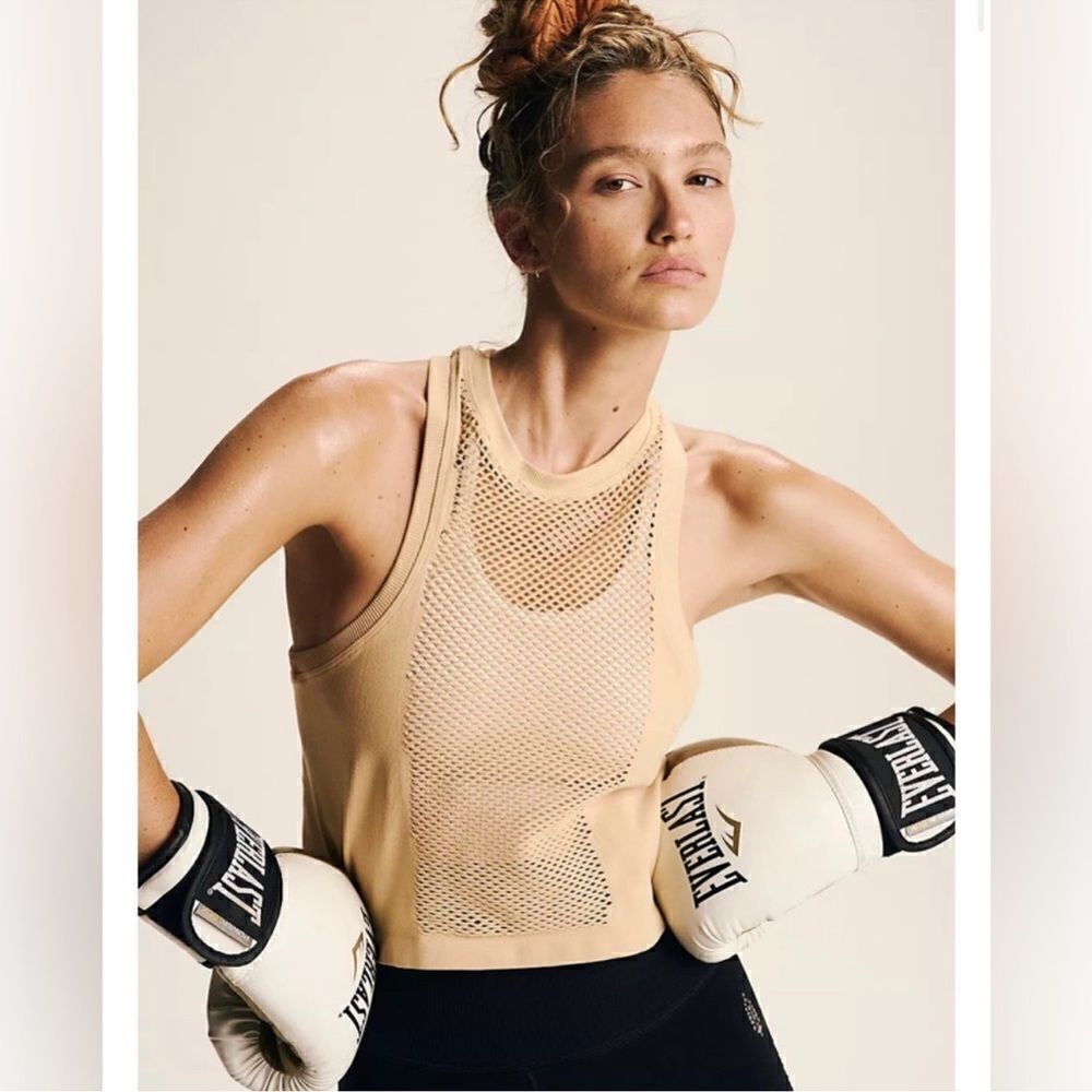 Free People Movement Mesh in Session Tank Tan M/L